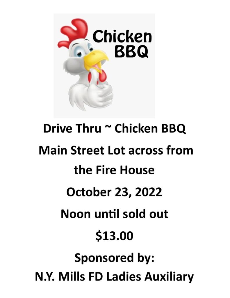New York Mills Fire Department Ladies Auxiliary Chicken BBQ New York